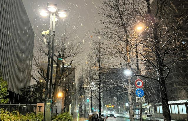 東京都心でも雪が降った