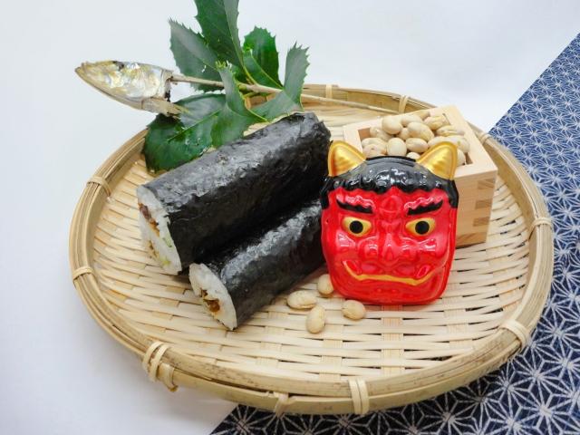 恵方巻きと豆まき