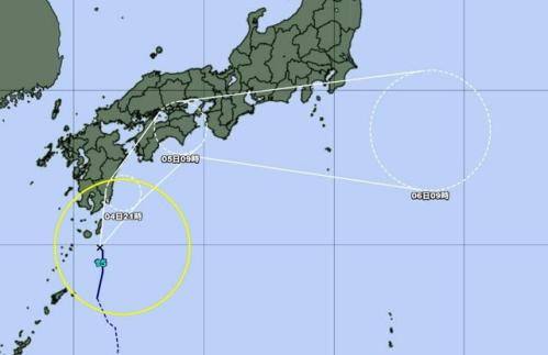 台風15号のこれからの動き方（2025年9月4日午前10時）